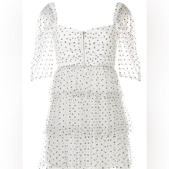 ALICE MCCALL MYSTERIA MINI POLKA DOT COCKTAIL DRESS IN PORCELAIN SZ US4‎ EU 36 - Picture 2 of 16
